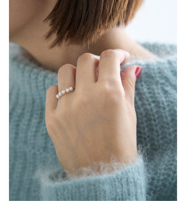 IENA「GIGI/ジジ 別注 PEARL CHAIN RING EX」|リング|