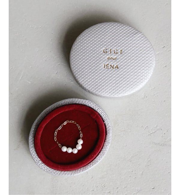 IENA「GIGI/ジジ 別注 PEARL CHAIN RING EX」|リング|