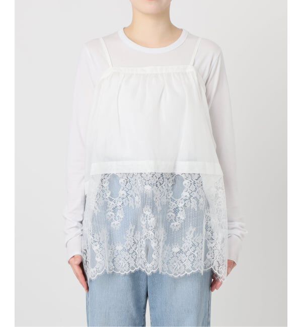 IENA「Heriter/エリテ リバーレースキャミソール」|キャミソール|