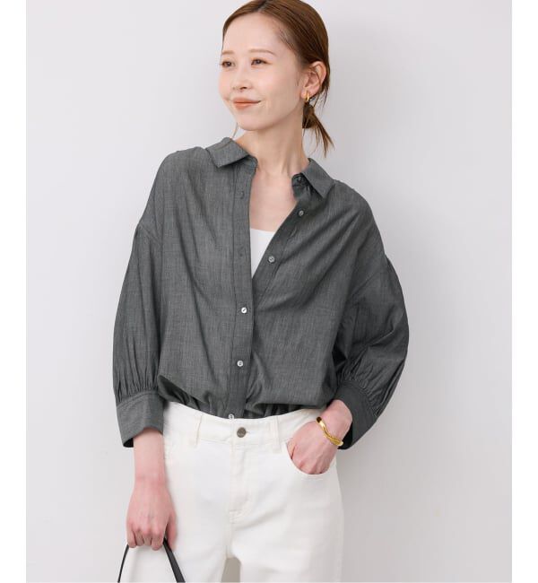 SLOBE IENA「《予約》2.3ozデニムシャツブラウス」|シャツ・ブラウス|