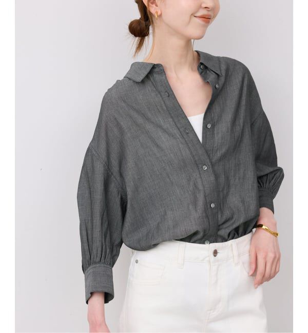 SLOBE IENA「《予約》2.3ozデニムシャツブラウス」|シャツ・ブラウス|