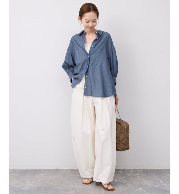 SLOBE IENA「《予約》2.3ozデニムシャツブラウス」|シャツ・ブラウス|
