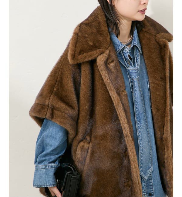 JOURNAL STANDARD「Mink Like Fur Poncho」|ポンチョ・ケープ|