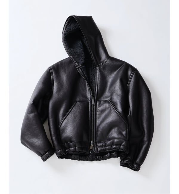 JOURNAL STANDARD relume「フェイクムートン リバーシブル フーディ ブルゾン」|その他|ブラック