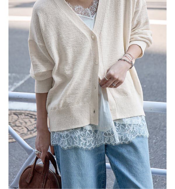 JOURNAL STANDARD「テープヤーンVカーディガン」|カーディガン|