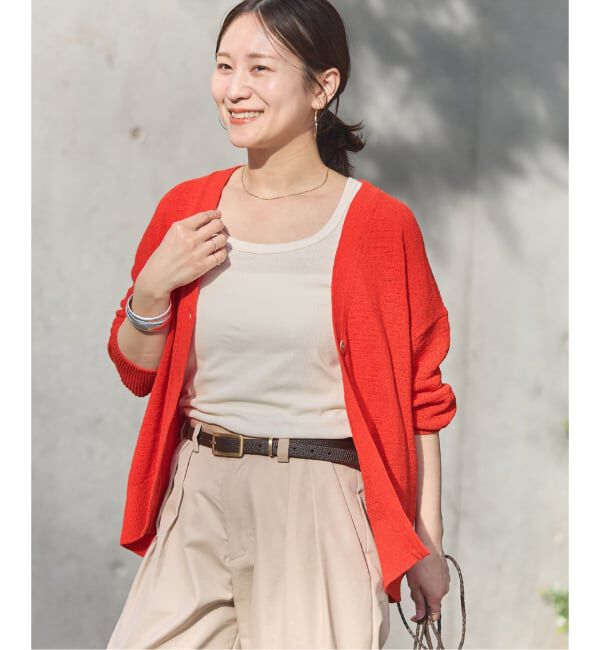 JOURNAL STANDARD「テープヤーンVカーディガン」|カーディガン|レッド