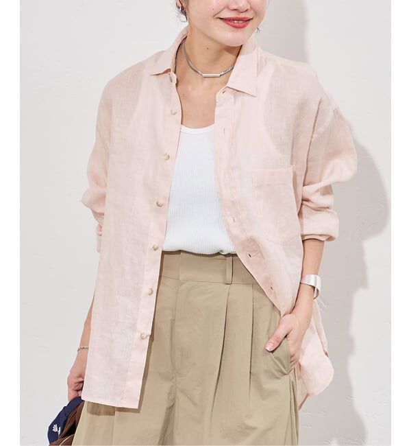 JOURNAL STANDARD「《予約》リネンレギュラーカラーシャツ」|シャツ・ブラウス|