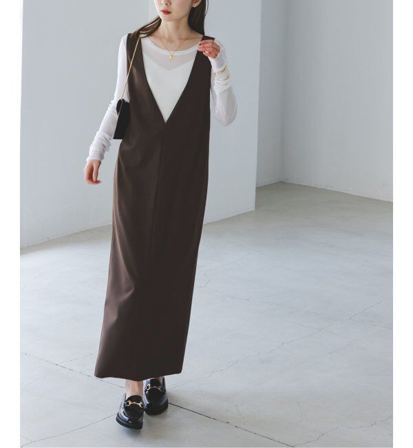 NOBLE「ストレートVネックワンピース」|ワンピース|