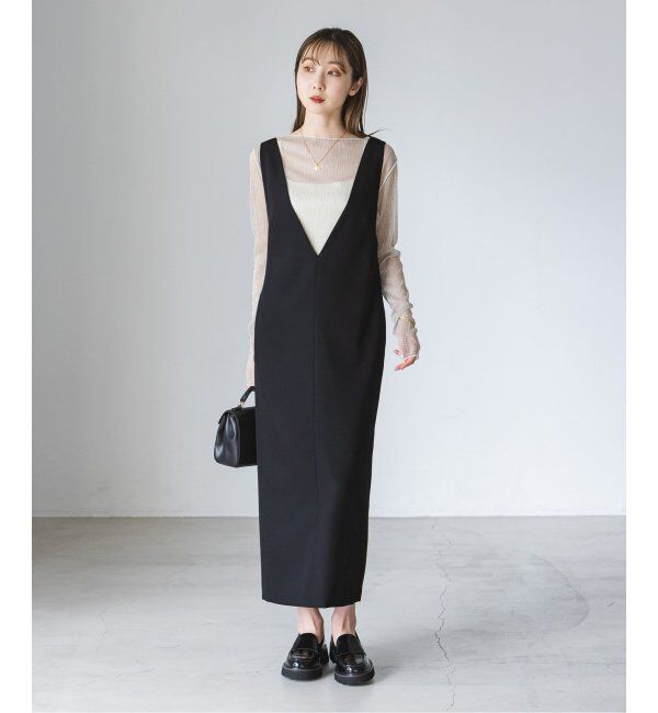 NOBLE「ストレートVネックワンピース」|ワンピース|