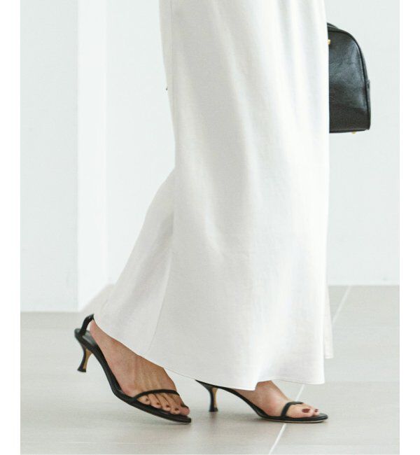 NOBLE「《追加》ナローAラインサテンスカート 2」|スカート|