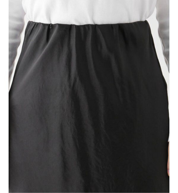 NOBLE「《追加》ナローAラインサテンスカート 2」|スカート|