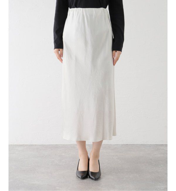 NOBLE「《追加》ナローAラインサテンスカート 2」|スカート|