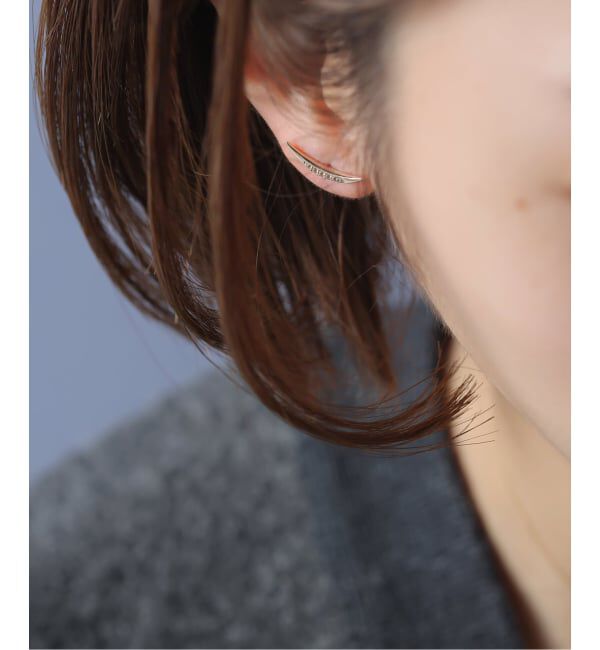 Lilas by Spick&Span「《WEB限定》ムーンラインホワイトトパーズピアス K10（両耳）」|ピアス|