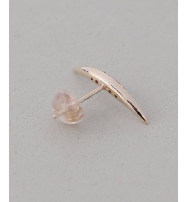 Lilas by Spick&Span「《WEB限定》ムーンラインホワイトトパーズピアス K10（両耳）」|ピアス|