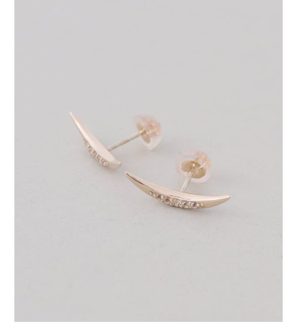 Lilas by Spick&Span「《WEB限定》ムーンラインホワイトトパーズピアス K10（両耳）」|ピアス|