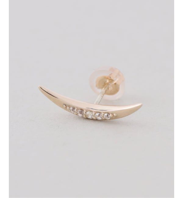 Lilas by Spick&Span「《WEB限定》ムーンラインホワイトトパーズピアス K10（両耳）」|ピアス|