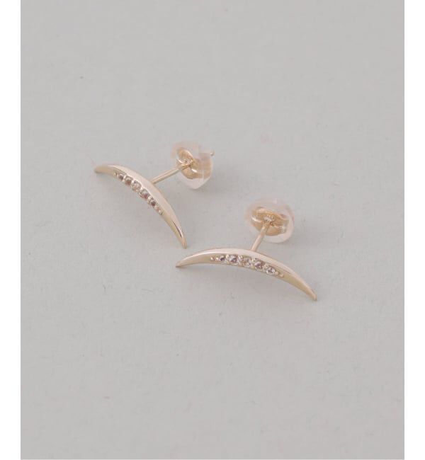 Lilas by Spick&Span「《WEB限定》ムーンラインホワイトトパーズピアス K10（両耳）」|ピアス|