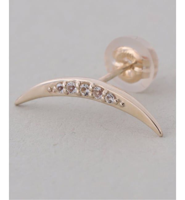 Lilas by Spick&Span「《WEB限定》ムーンラインホワイトトパーズピアス K10（両耳）」|ピアス|