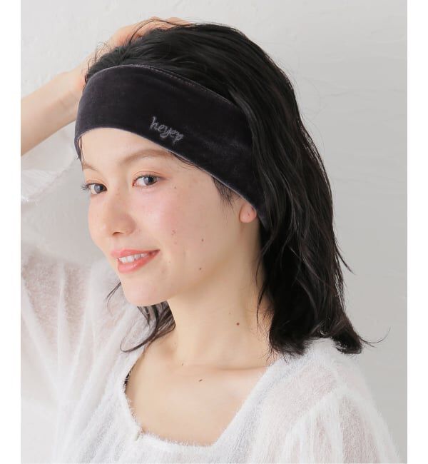 U by SPICK&SPAN「【heyep/ヘイップ】 Velour Logo HairBand」|その他|
