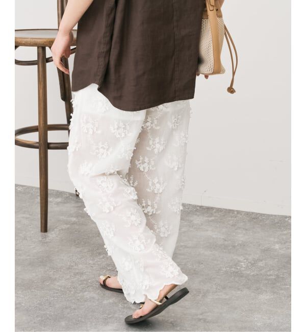 Spick and Span「crinkle crinkle crinkle sheer cotton 3D embroidery easy」|その他|ホワイト