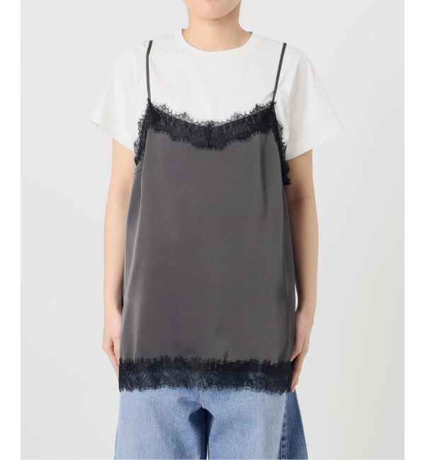 Spick and Span「《新色有り / 追加予約》サテンレースキャミソール」|キャミソール|