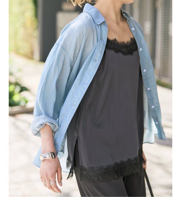 Spick and Span「《新色有り / 追加予約》サテンレースキャミソール」|キャミソール|