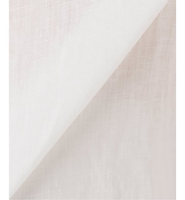 Spick and Span「《新色有り / ゆったりサイズ》追加予約 80リネンカシュクール ビッグシャツ」|シャツ・ブラウス|