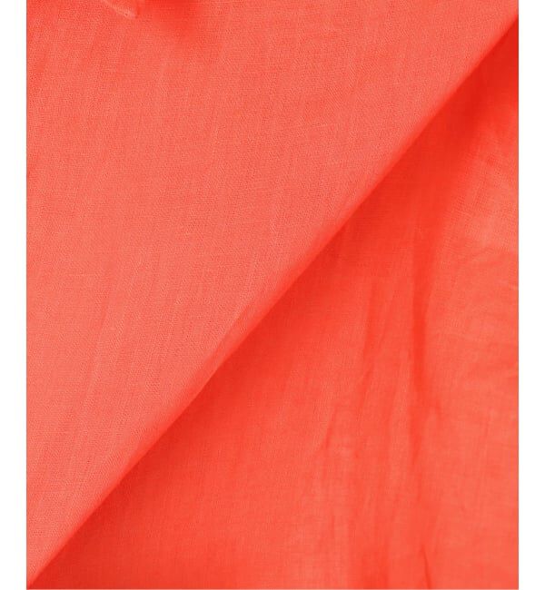 Spick and Span「《新色有り / ゆったりサイズ》追加予約 80リネンカシュクール ビッグシャツ」|シャツ・ブラウス|