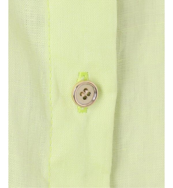 Spick and Span「《新色有り / ゆったりサイズ》追加予約 80リネンカシュクール ビッグシャツ」|シャツ・ブラウス|