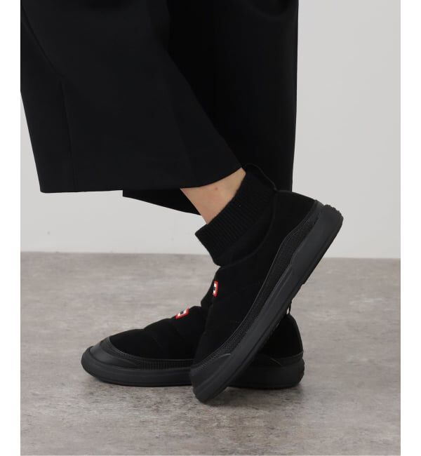  「HUNTER/ハンター SUEDE KNITTED CUFFBOOTS」|ショートブーツ|