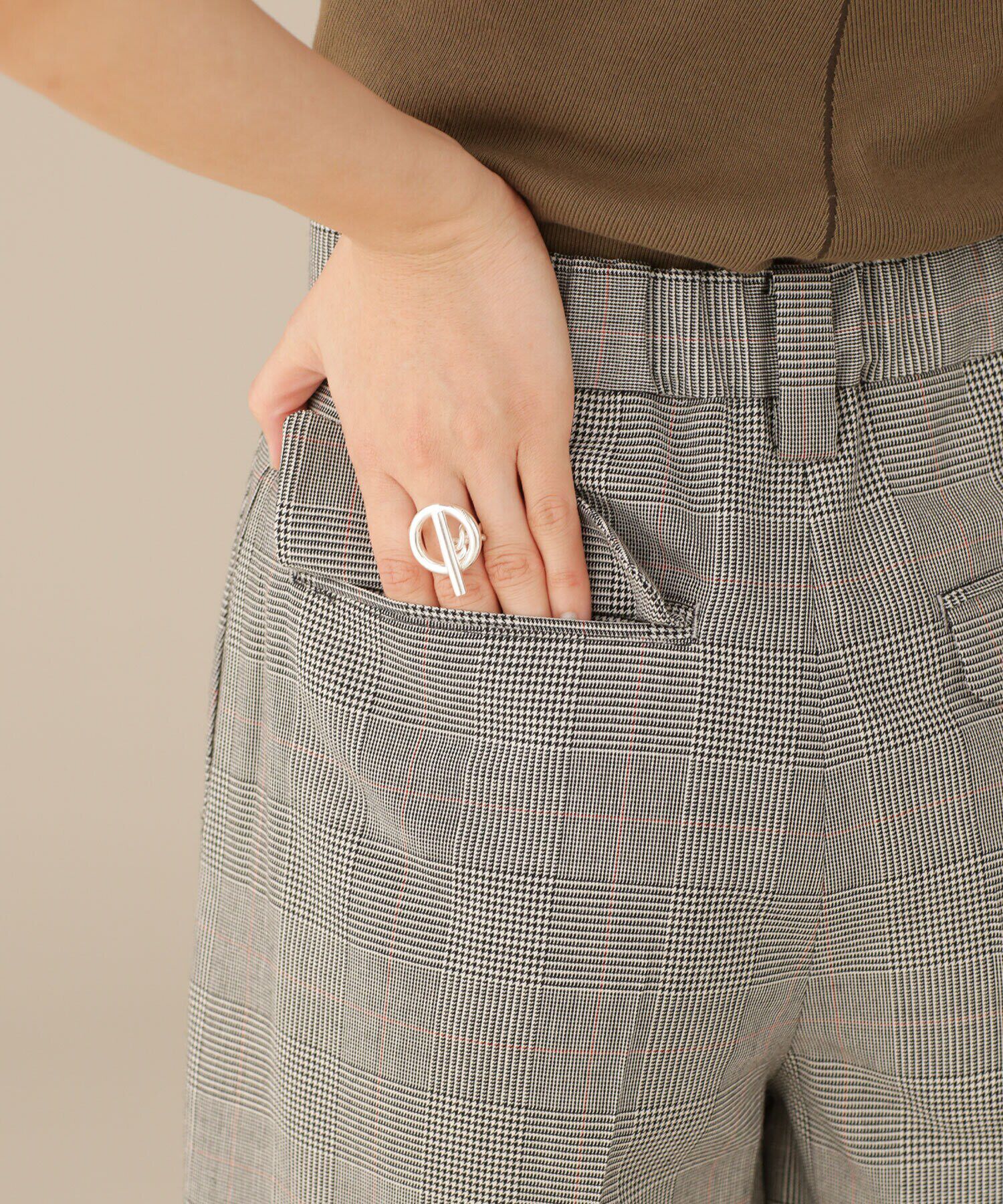 nano･universe「LB.03/2タックウールミドルパンツ（セットアップ可）」|キュロット|