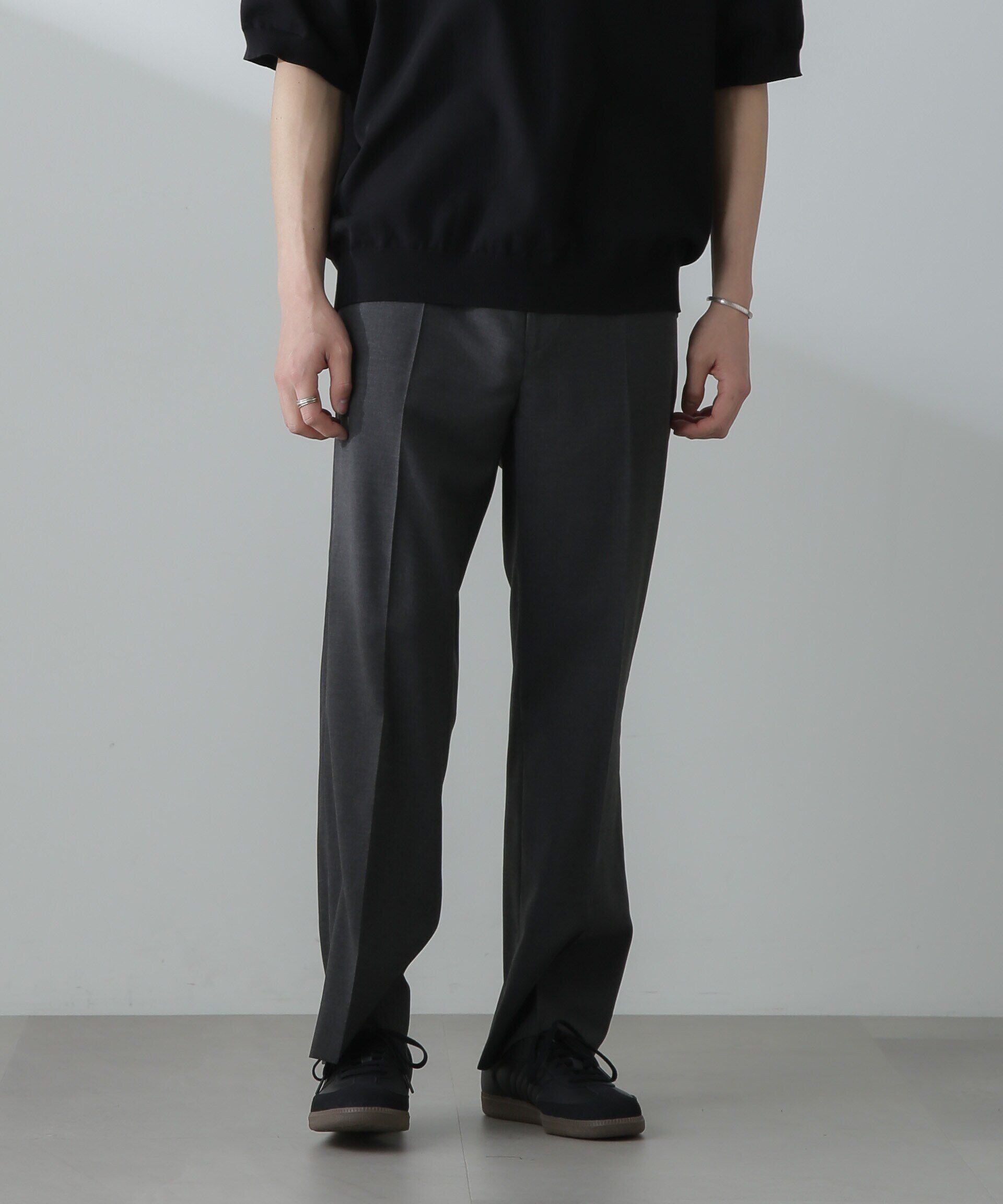 nano･universe「COOLMAX T/Wストレッチブートレッグパンツ」|チノ|