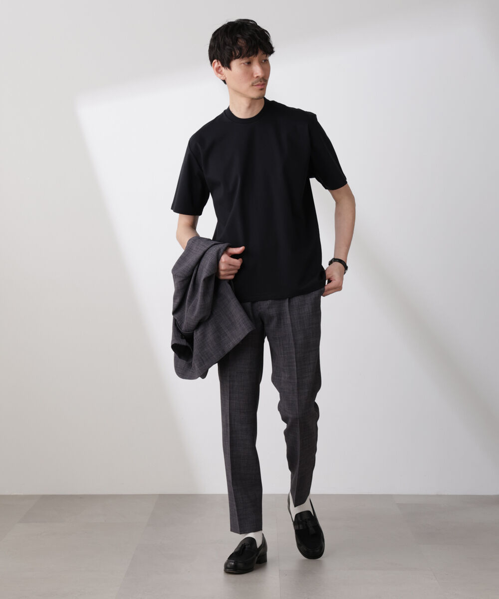 nano･universe「ジャケT(R) プレミアム クルーネック 半袖」|Tシャツ・カットソー|