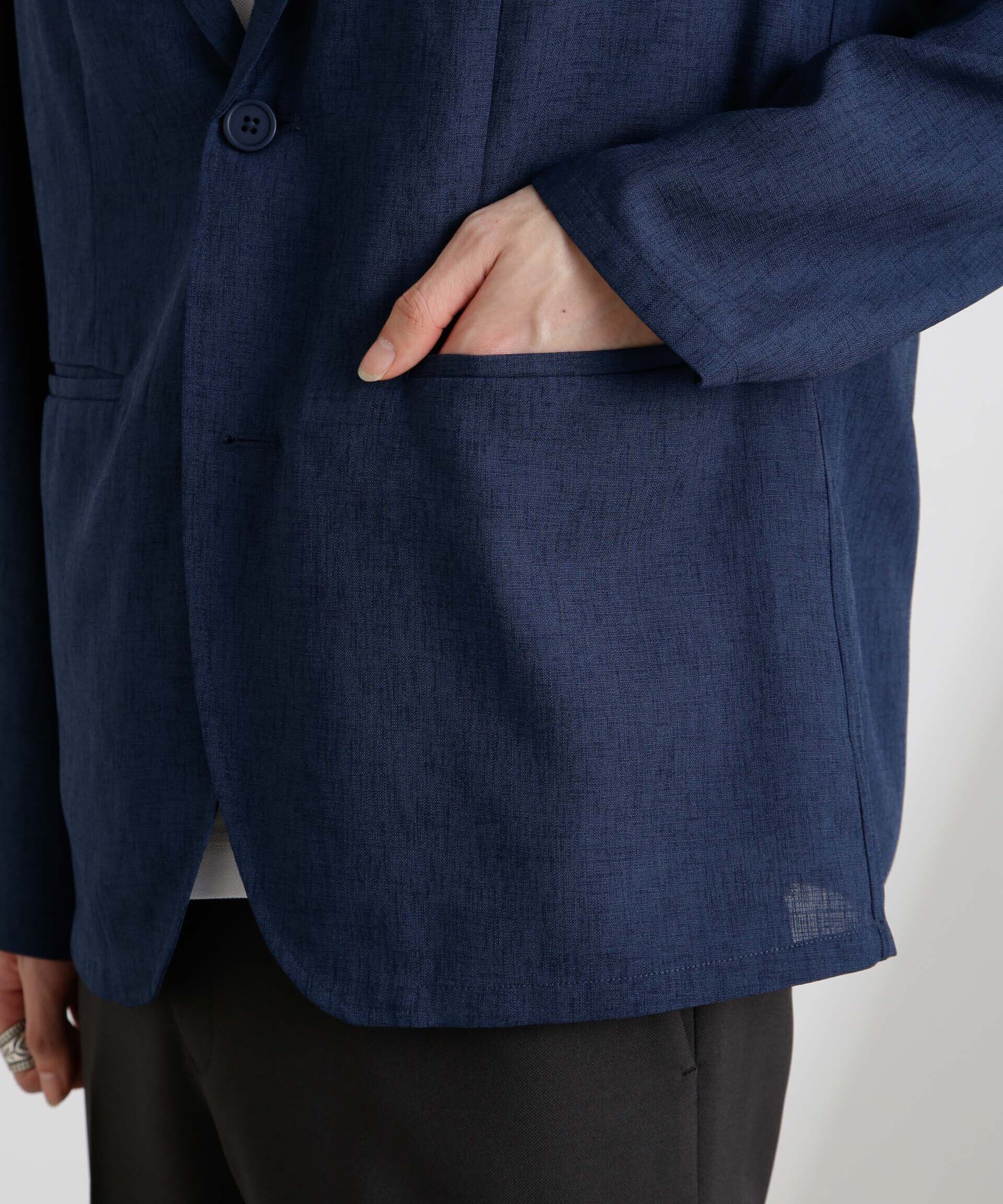 nano･universe「テックリネンライトジャケット」|テーラードジャケット|