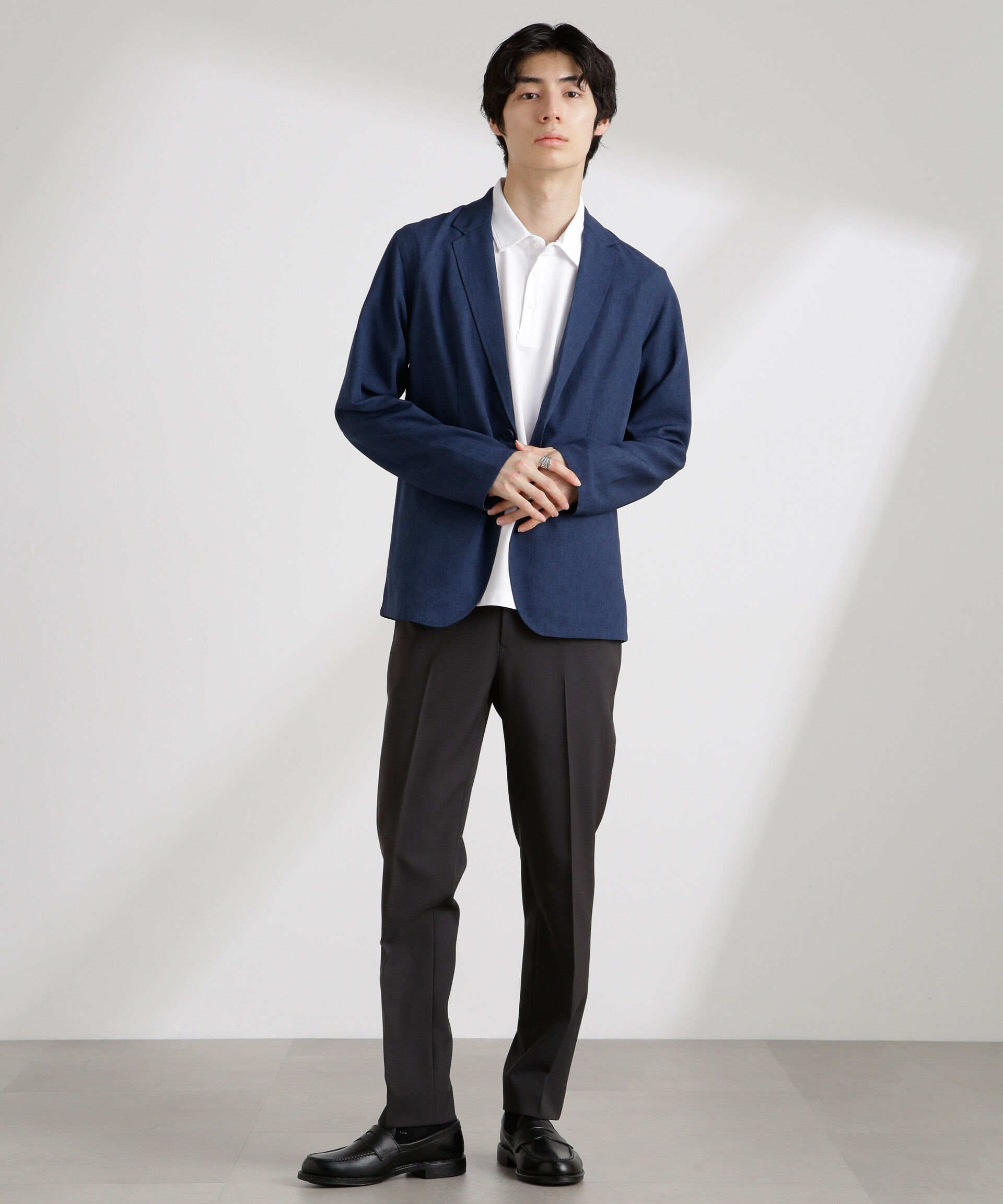 nano･universe「テックリネンライトジャケット」|テーラードジャケット|