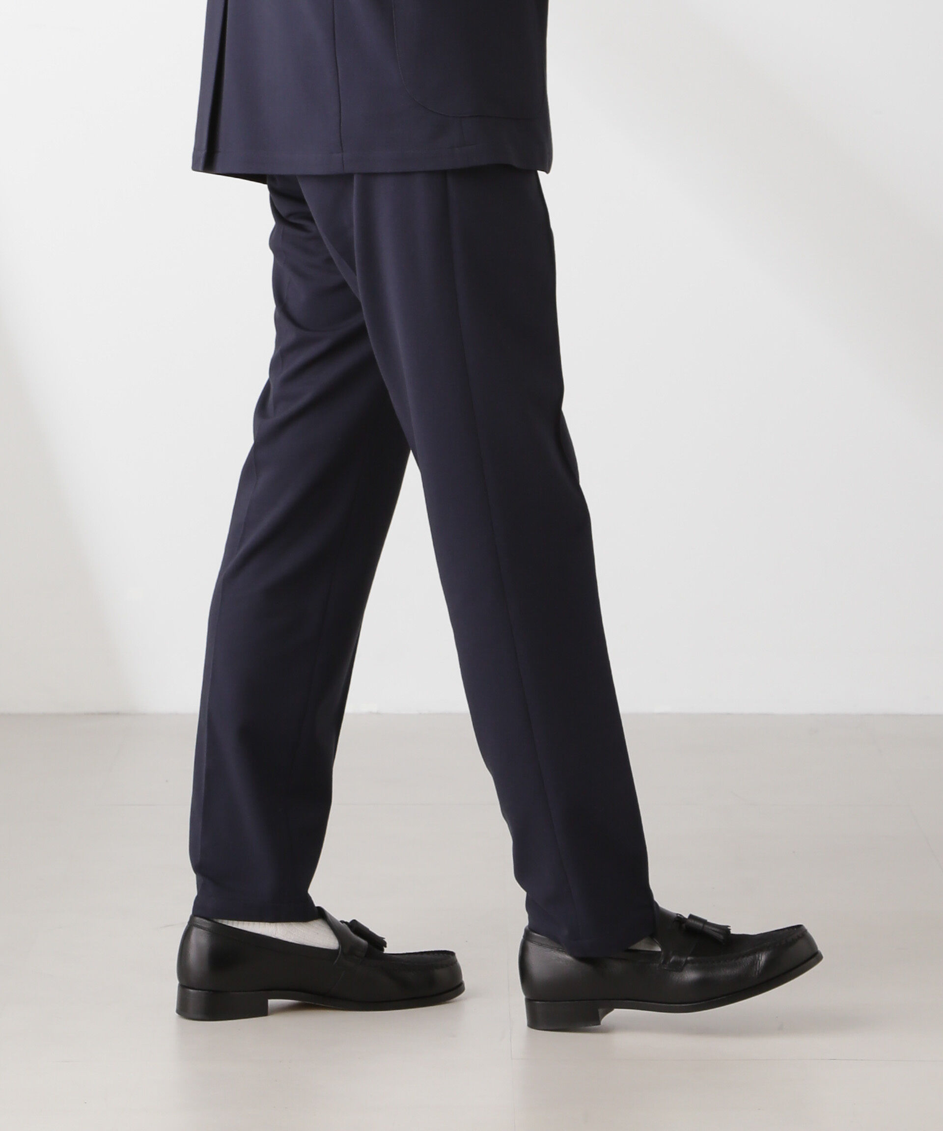 nano･universe「「N TROUSERS PREMIUM」IN DRY カノコストレッチパンツ(セットアップ可)」|スーツ|ネイビー