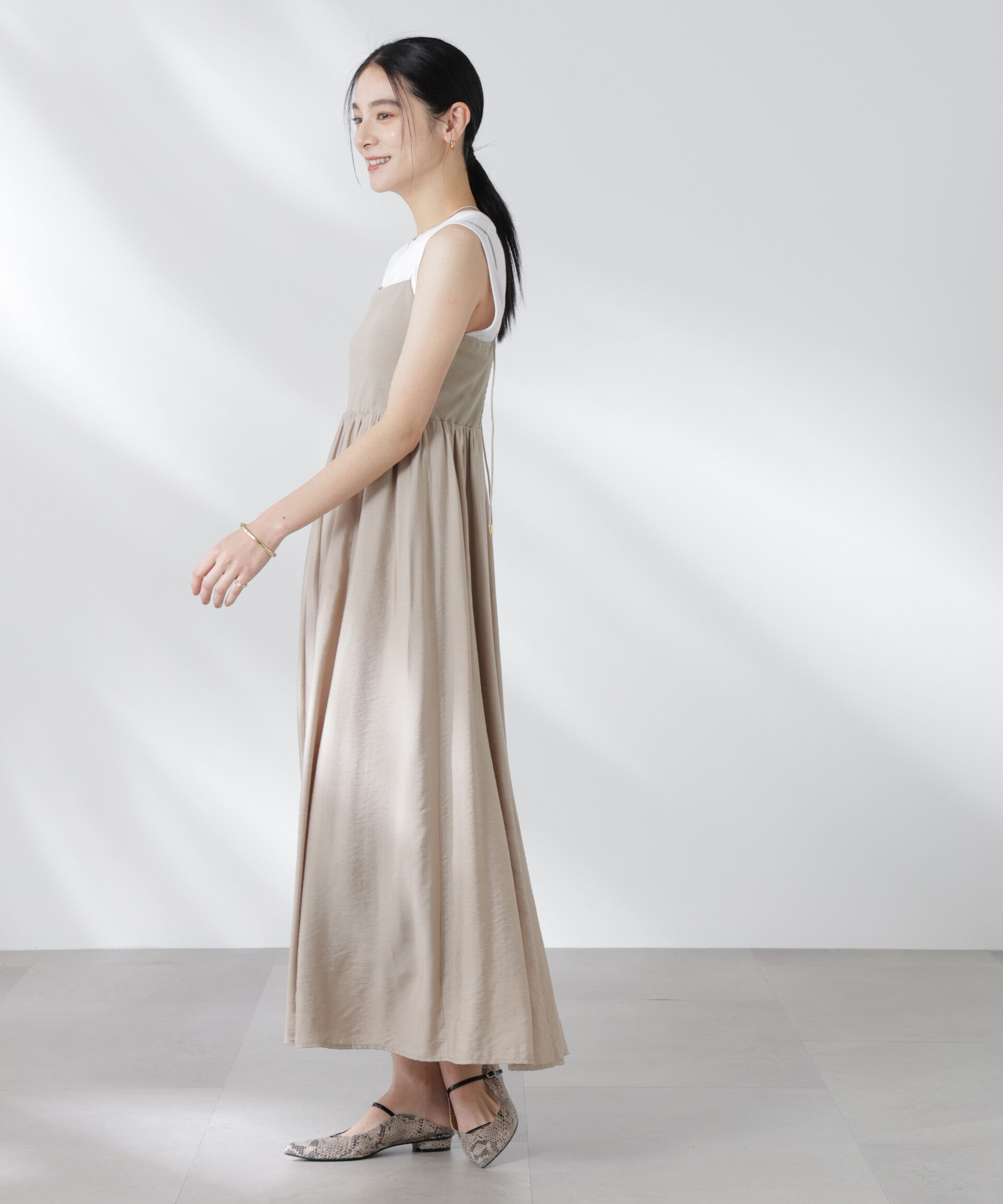 nano･universe「リブドッキング2wayキャミワンピース」|ワンピース|