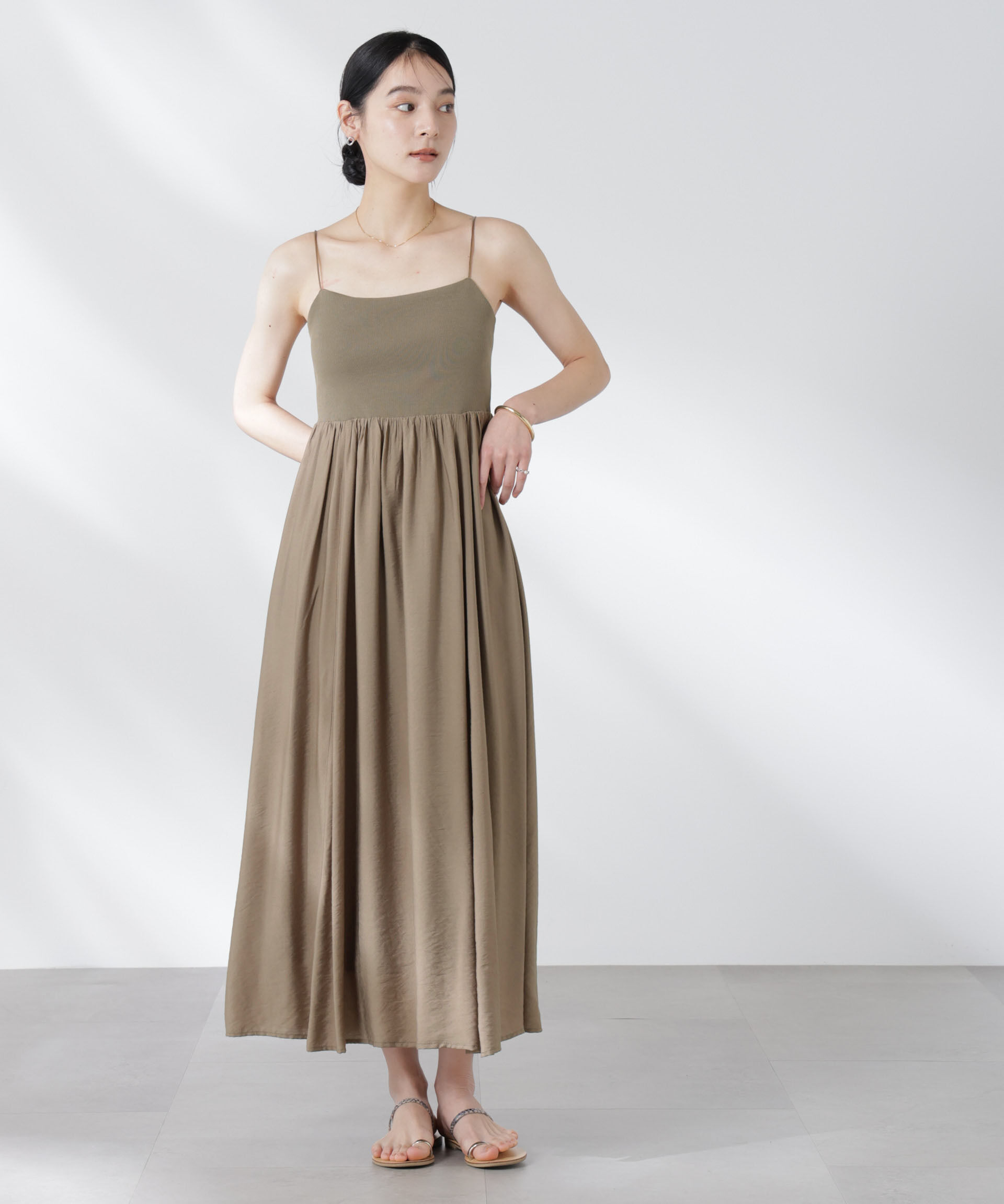 nano･universe「リブドッキング2wayキャミワンピース」|ワンピース|