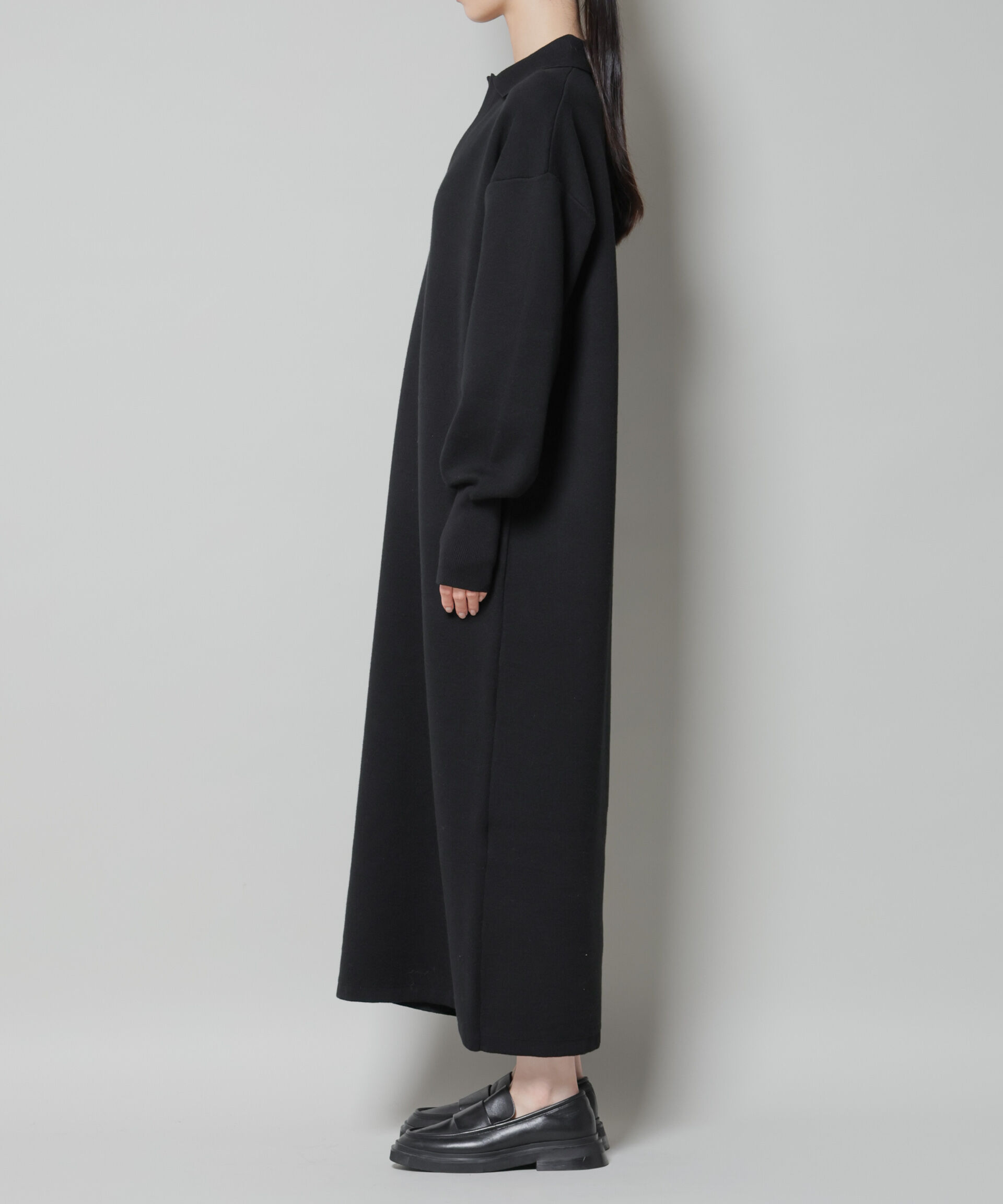 nano･universe「スウェットライク衿付きスキッパーニットワンピース」|ワンピース|