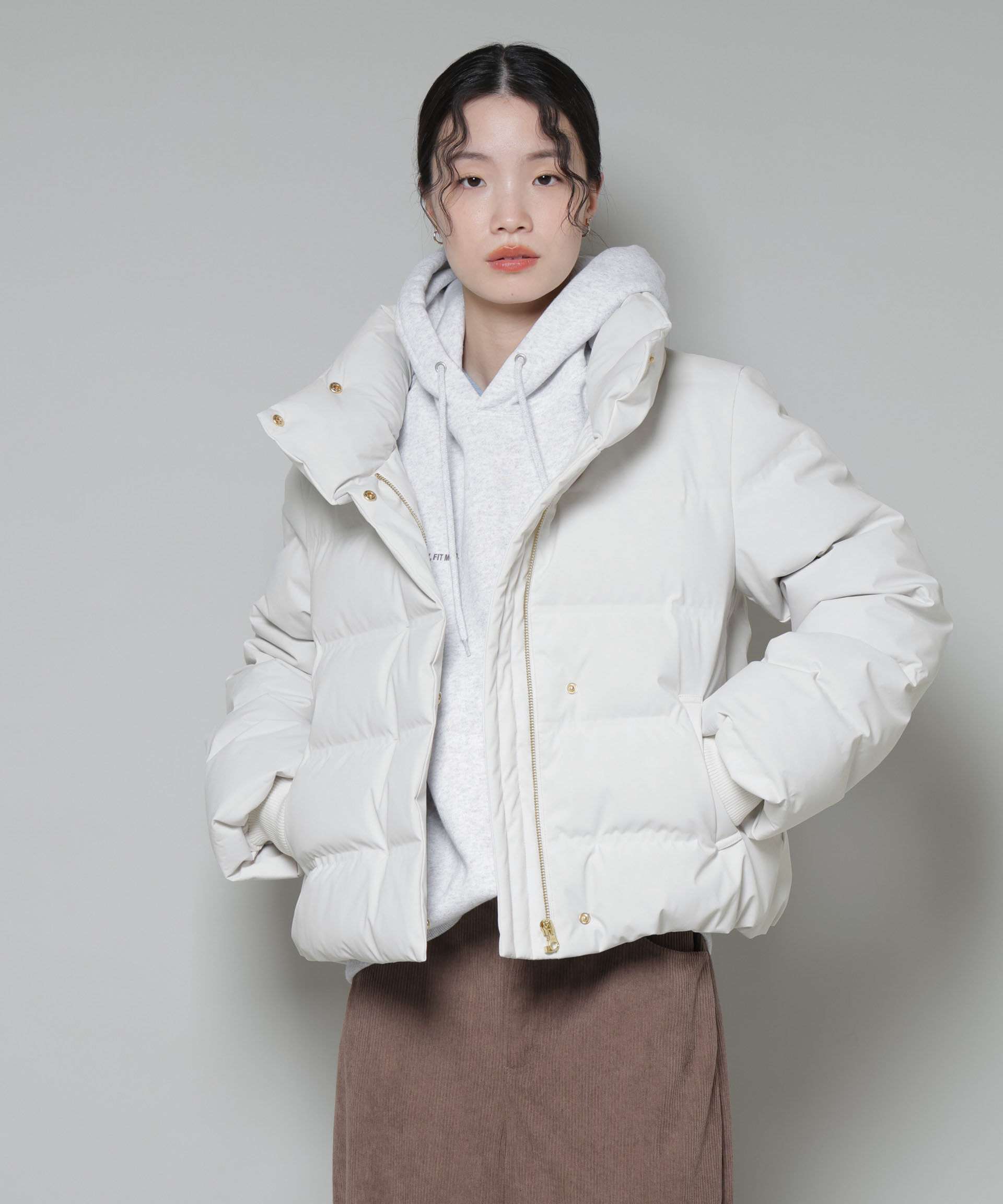 nano･universe「ボリュームネックダウンショートコート」|ダウン|