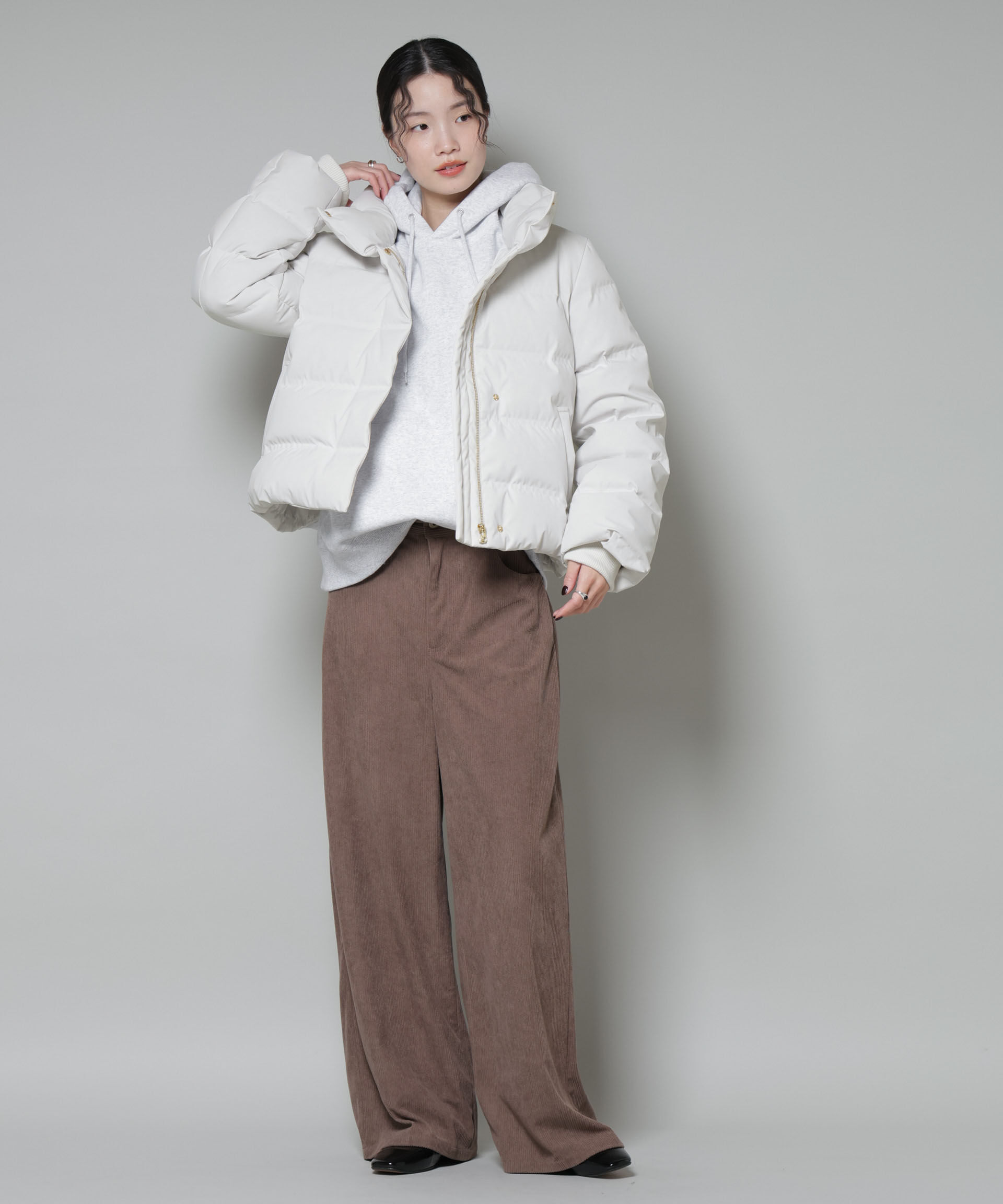 nano･universe「ボリュームネックダウンショートコート」|ダウン|