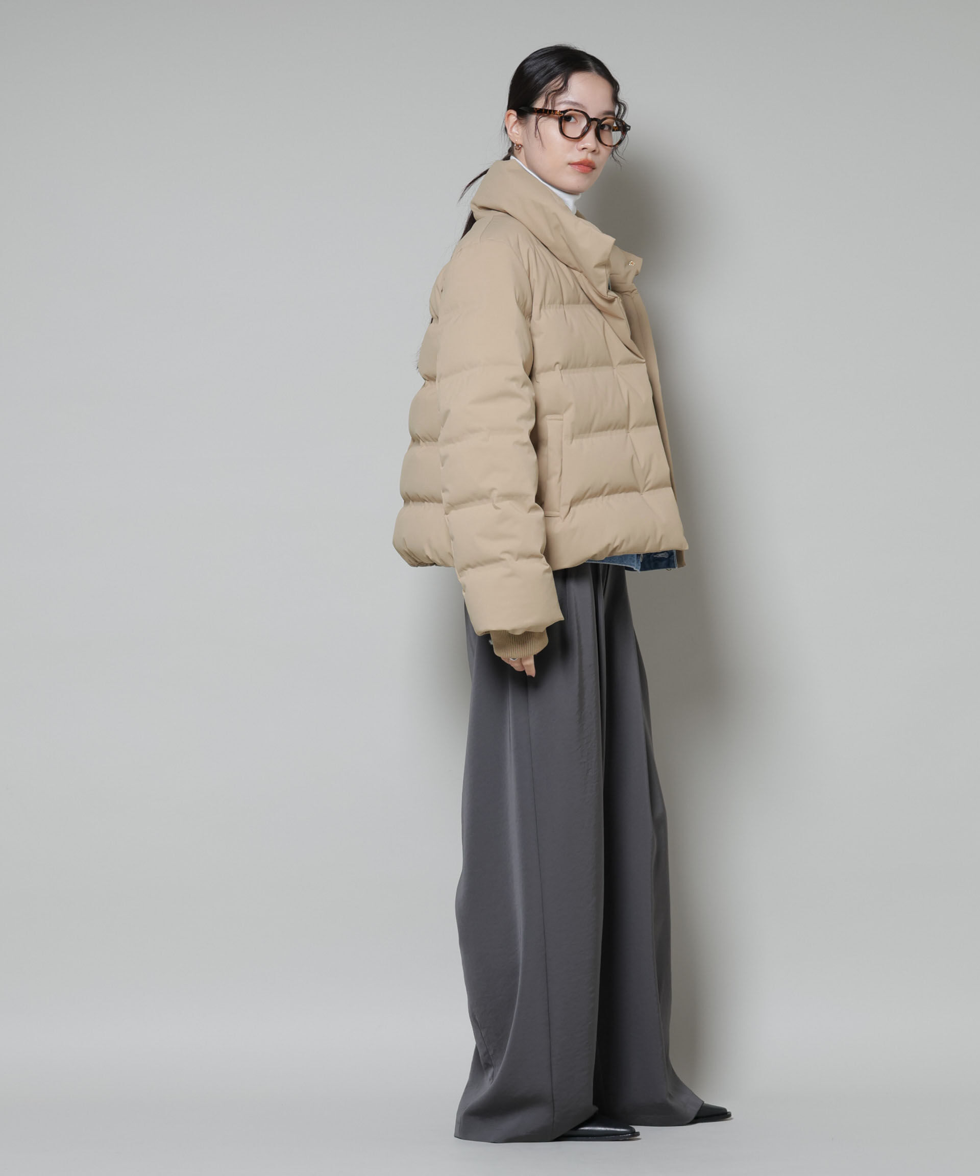 nano･universe「ボリュームネックダウンショートコート」|ダウン|
