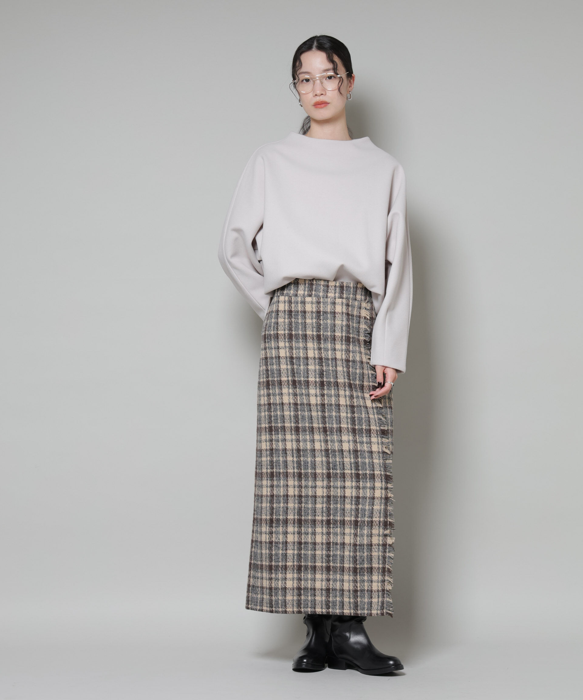 nano･universe「ｿﾌﾄﾒﾙﾄﾝｼﾞｬｰｼﾞｰﾀｯｸｽﾘｰﾌﾞﾓｯｸﾈｯｸﾄｯﾌﾟｽ(」|シャツ・ブラウス|