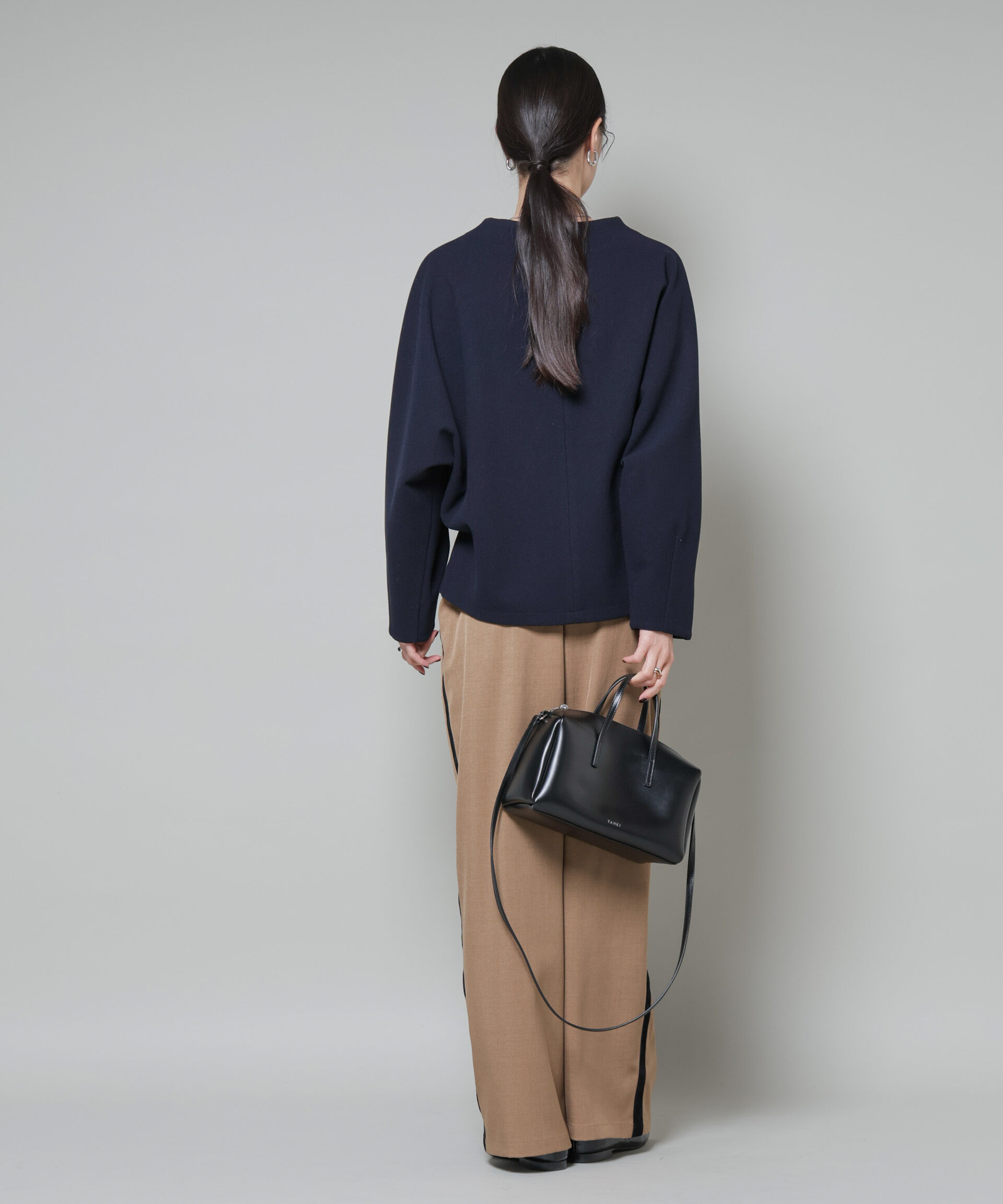 nano･universe「ｿﾌﾄﾒﾙﾄﾝｼﾞｬｰｼﾞｰﾀｯｸｽﾘｰﾌﾞﾓｯｸﾈｯｸﾄｯﾌﾟｽ(」|シャツ・ブラウス|