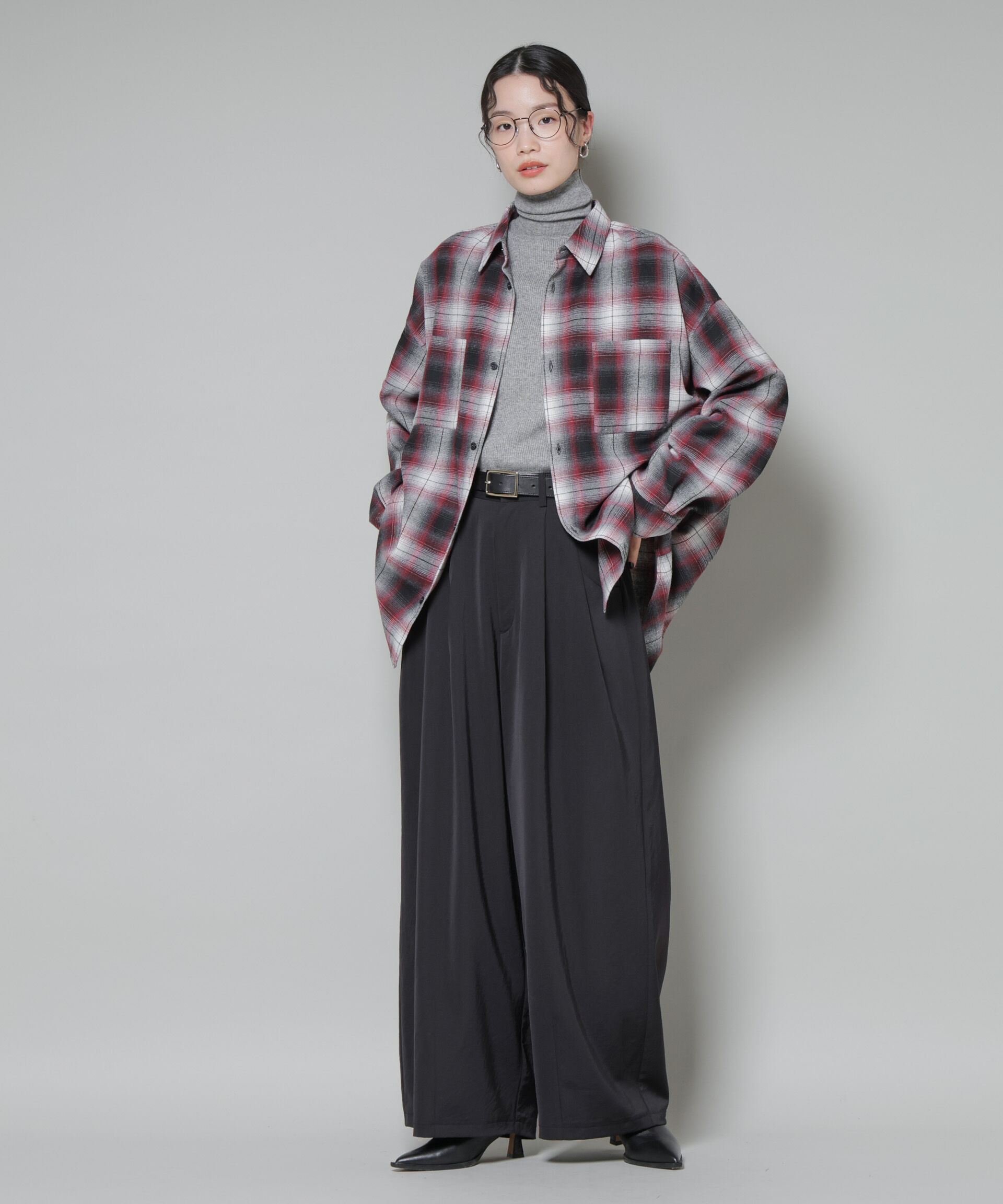 nano･universe「洗濯機洗可メタルボタンリブニット」|ニット・セーター|