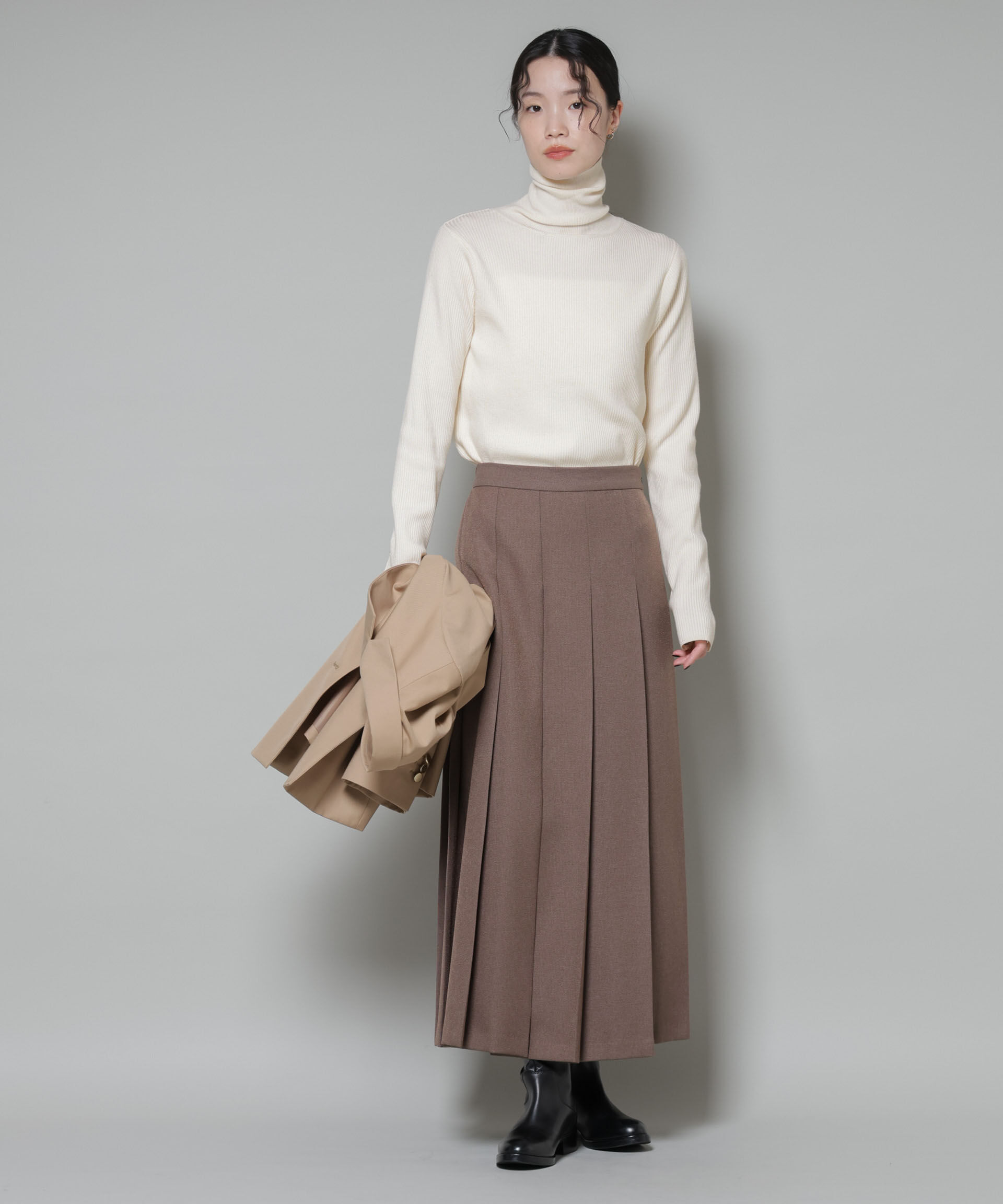 nano･universe「洗濯機洗可メタルボタンリブニット」|ニット・セーター|