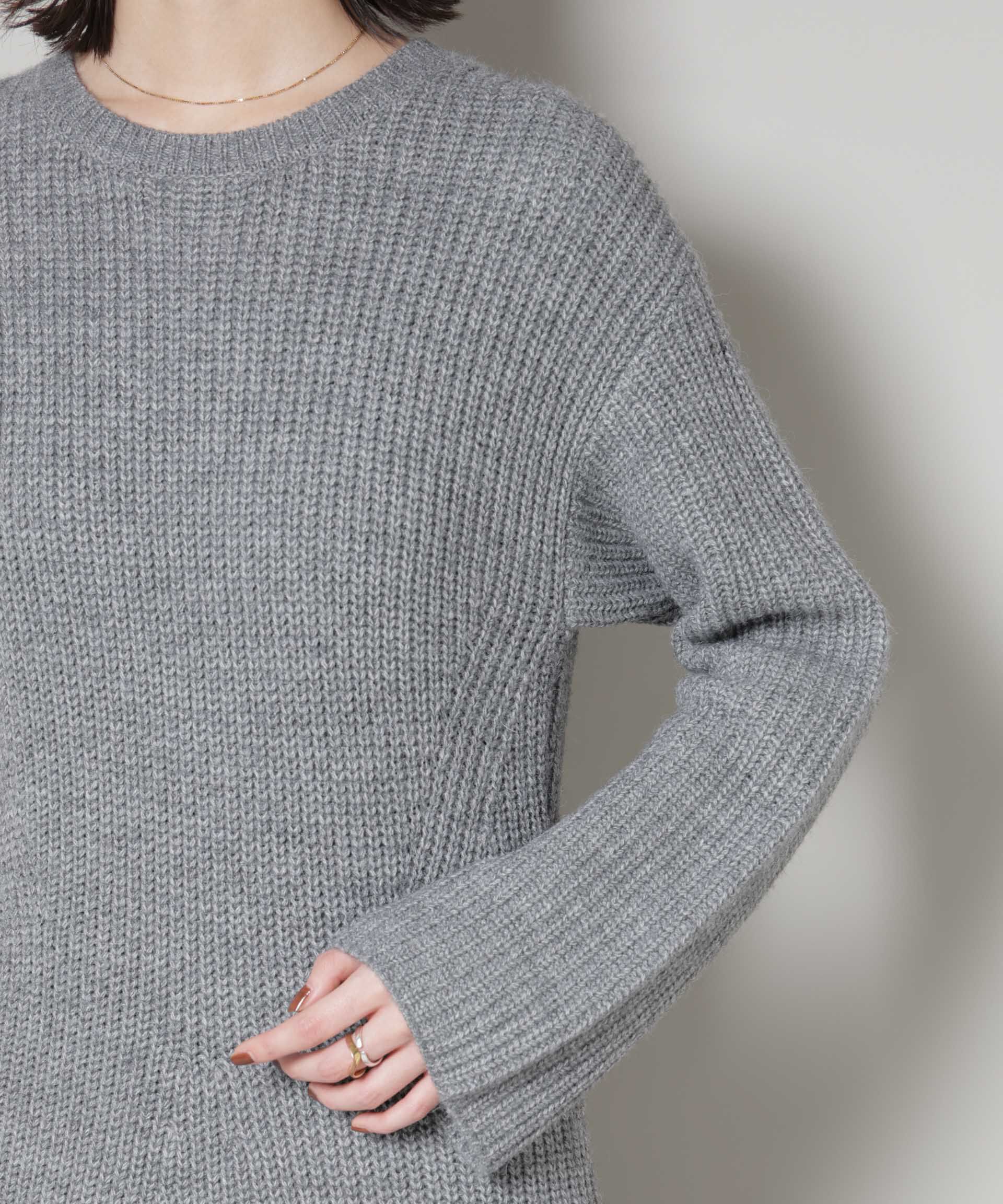 nano･universe「片畦フレアニットワンピース」|ワンピース|