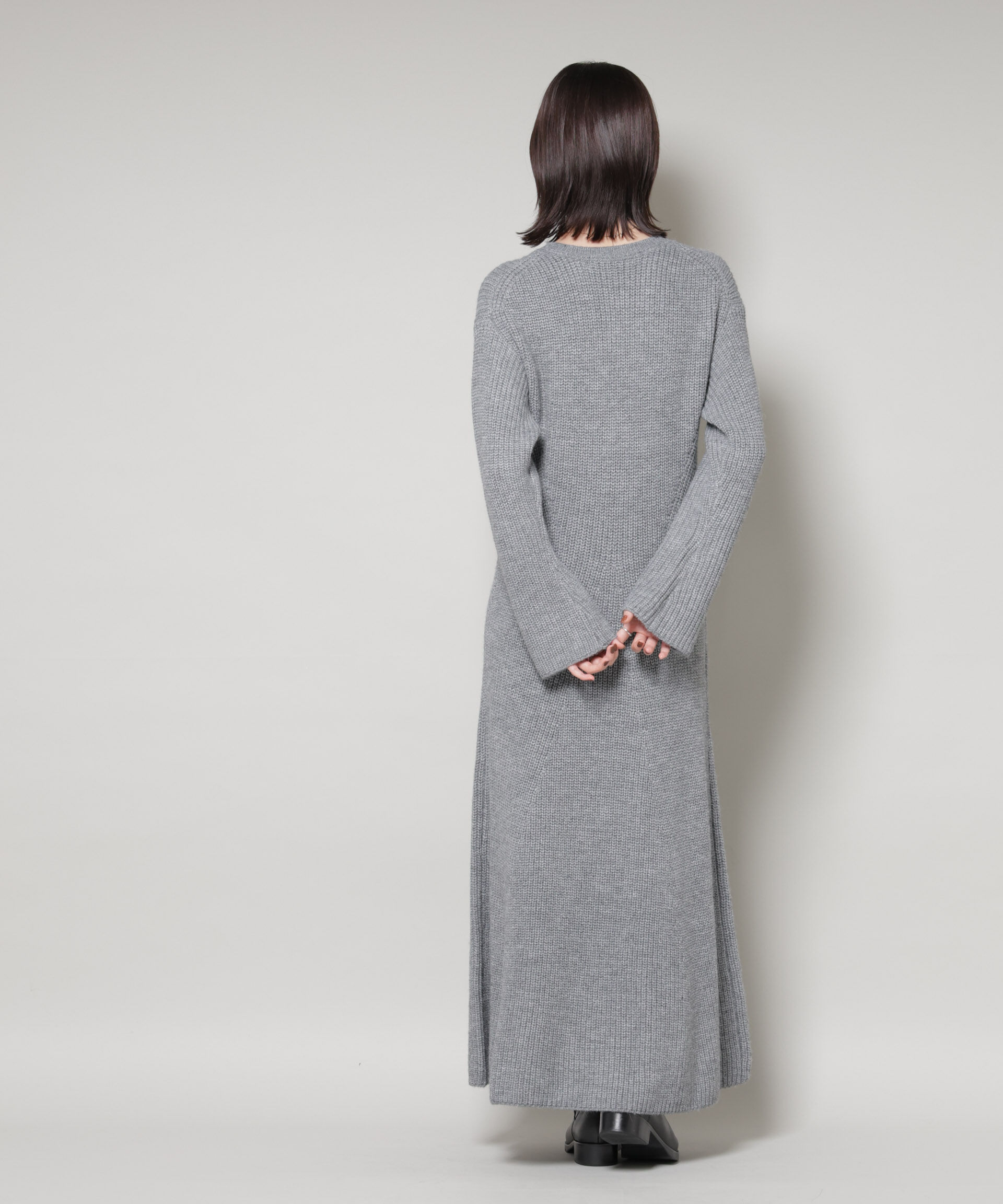 nano･universe「片畦フレアニットワンピース」|ワンピース|