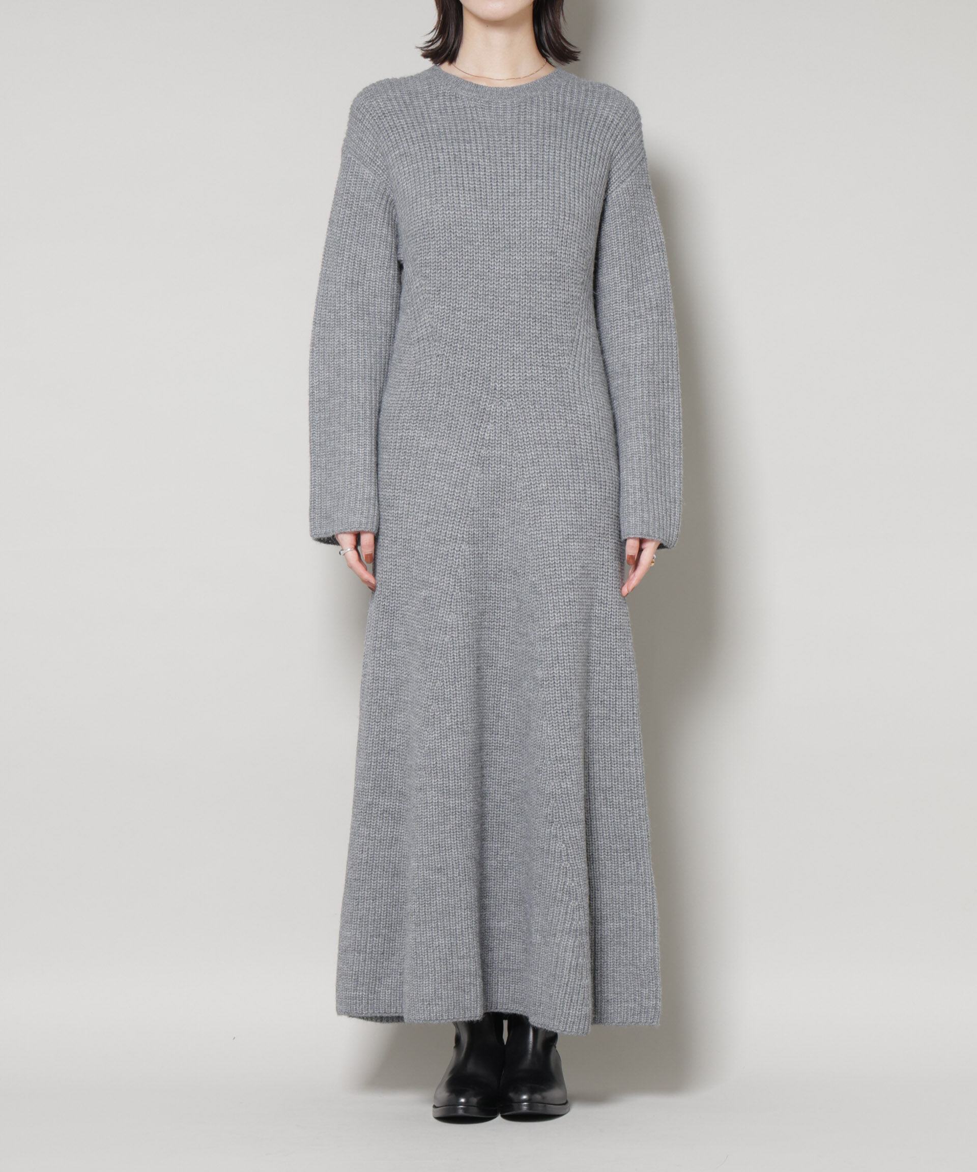 nano･universe「片畦フレアニットワンピース」|ワンピース|