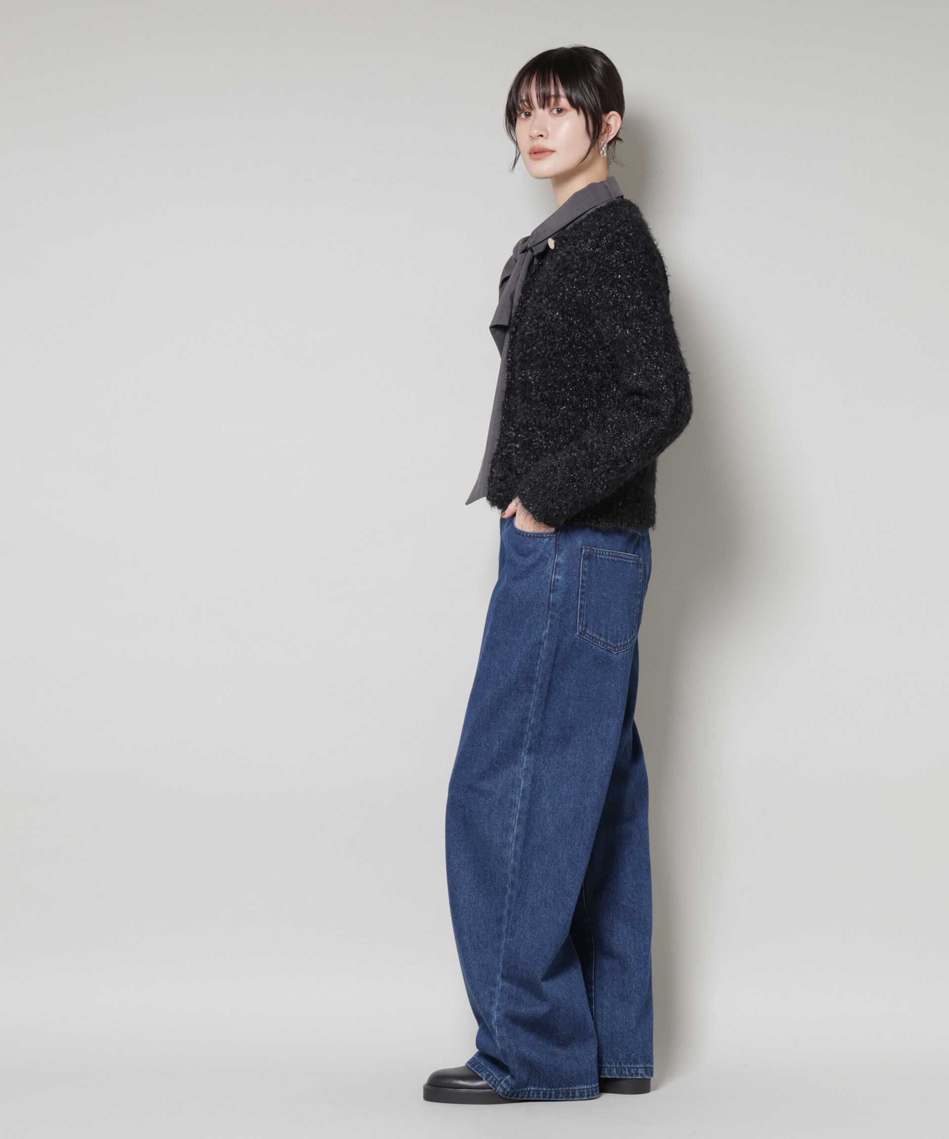 nano･universe「チュールシャギークルーネックニットカーディガン」|ニット・セーター|